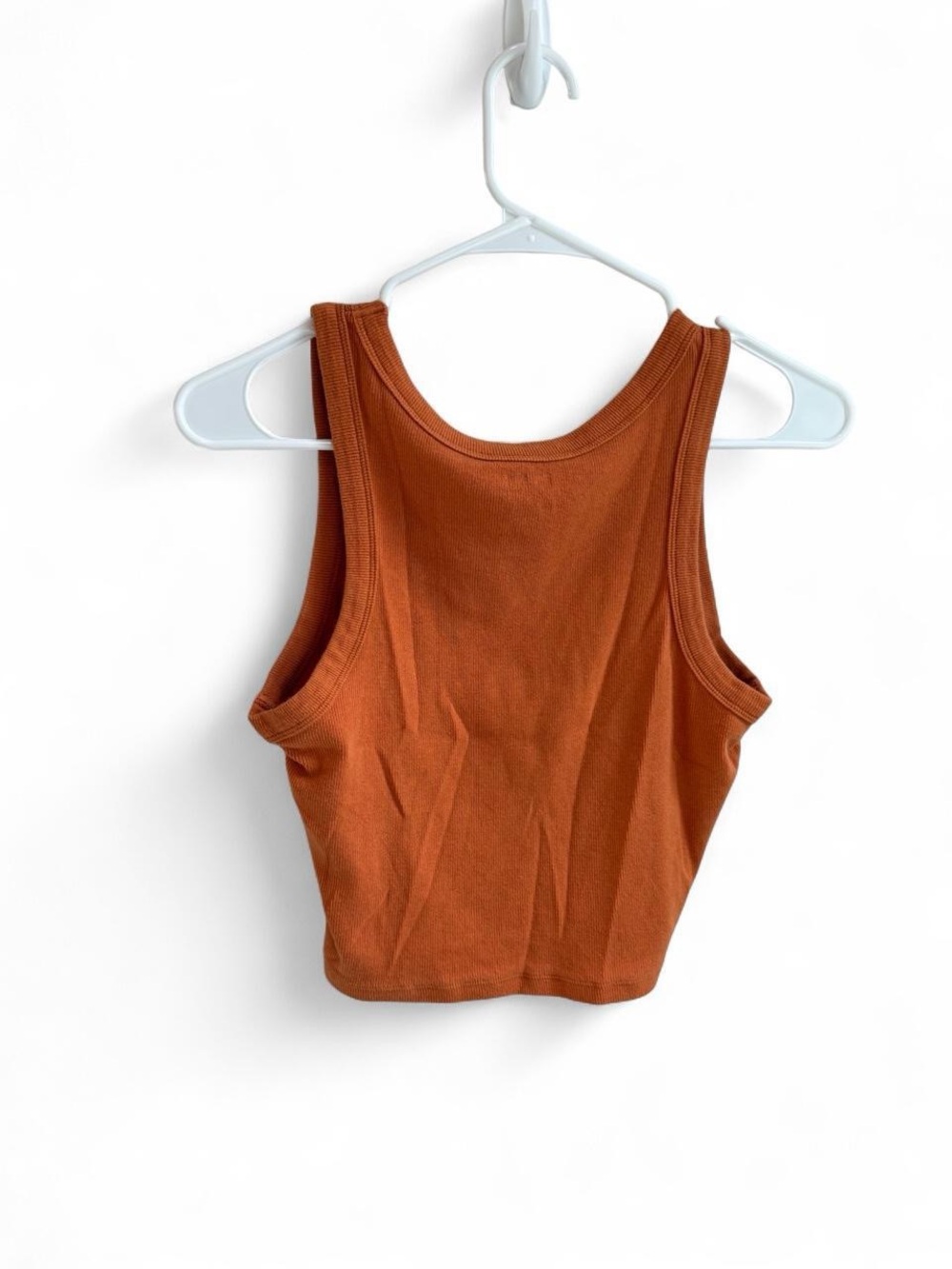 PacSun Orange Ribbed Cropped Tank Top - Picture 5 of 7